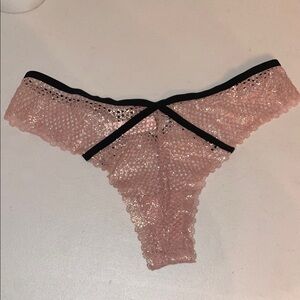 Victoria's Secret Thong VS Dusty Rose Shimmer Thong VS VERY SEXY Fishnet Panty 🆕